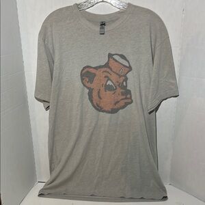 Next Level Apparel Gray Short Sleeve Tee with Cartoon Graphic